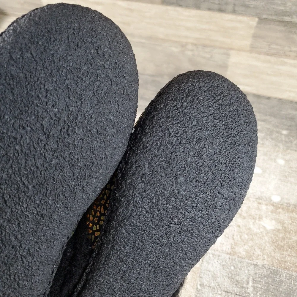 SOREL Nakiska Slide II Kids Slipper Sz 4 Black Metallic Star Slip On Round‎ Toe